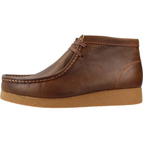 CLARKS WallabeeEVO BT Heren Veterschoenen - Leer - Bruin