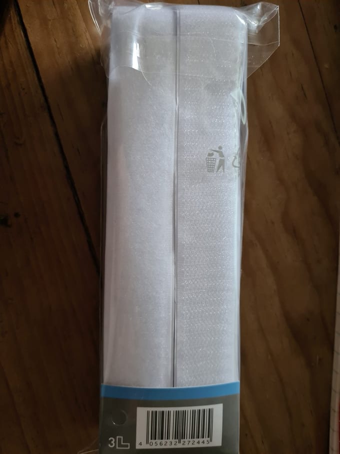 Crelando Klittenband zelfklevend 2m wit 25mm