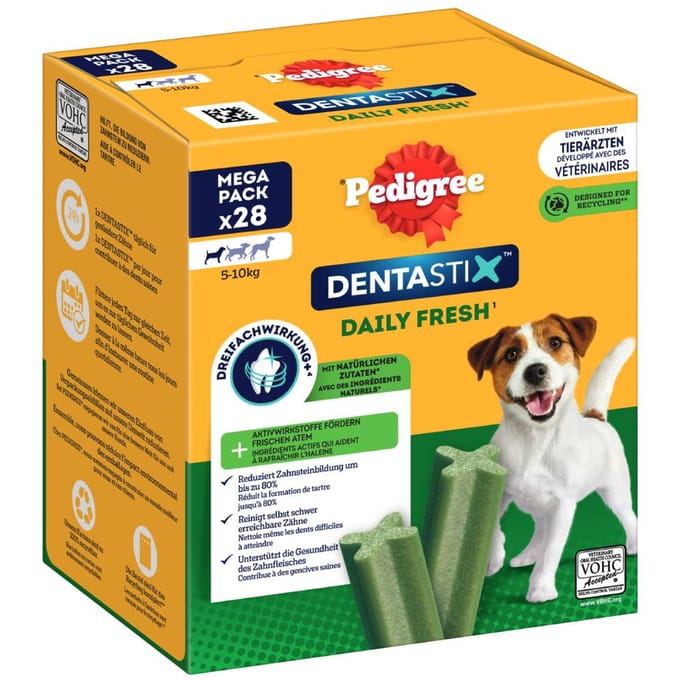 56 stuks Multipack kleine honden Dentastix Fresh Pedigree hondensnacks