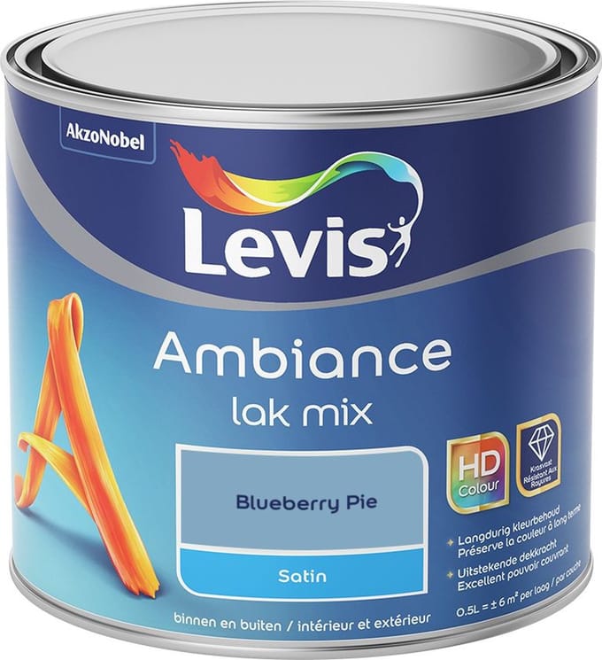 Levis - Ambiance Lak Satin Mix - Blueberry Pie - Mengverf - 0,5 L