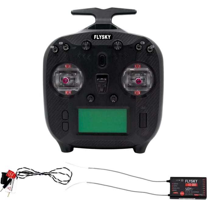 FLYSKY FS-ST8 RC-zender 2,4 GHz afstandsbediening ANT-protocol met FS-SR8-ontvanger 8CH 1000M zwart