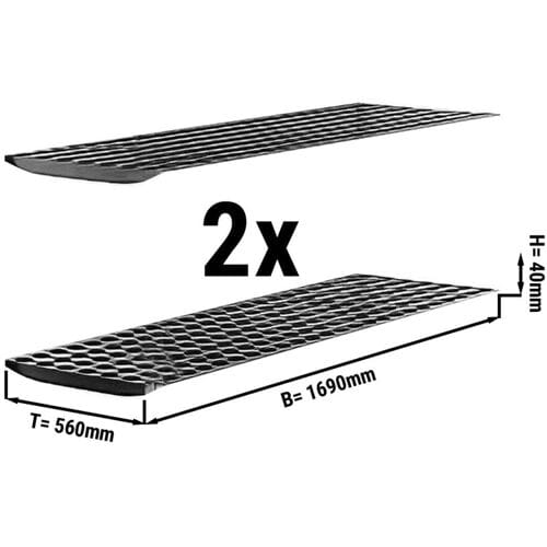GGM Gastro (2 Stück) Regalauflage - 1,69 m Zilver