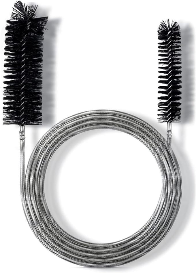 Flexibele Rioolontstopper Set RVS met Dubbele Roterende Nylon Borstels - 150 cm