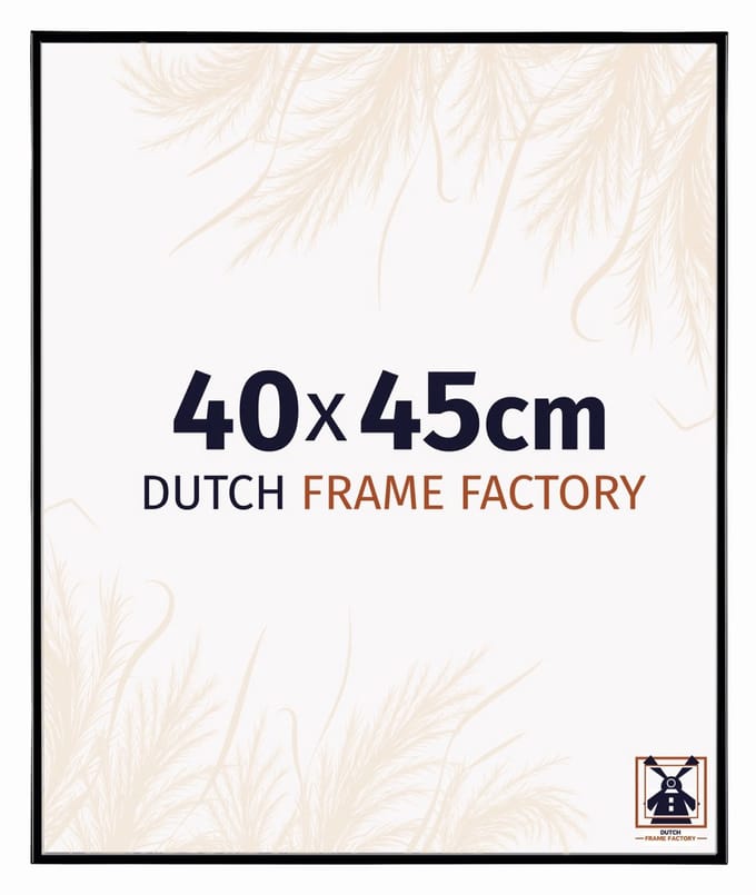Fotolijst 40x45 cm - Kunststof - Zwart Hoogglans - Easy