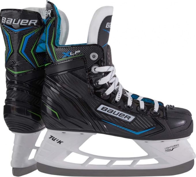 Bauer XLP Ijshockeyschaatsen Zwart/Grijs/Blauw - Maat 46