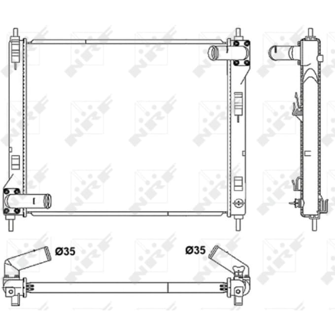 Radiator, motorkoeling NRF 53061