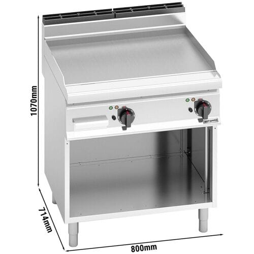 GGM Gastro Elektro Bratplatte - 9,6 kW - Glatt Zilver