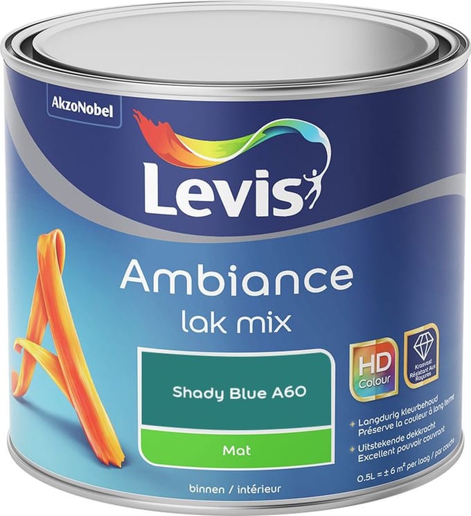 Levis - Ambiance Lak Mat Mix - Shady Blue A60 - Mengverf - 0,5 L