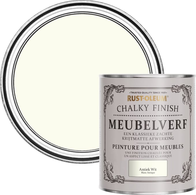 Rust-Oleum Gebroken wit Chalky Finish Meubelverf - Antiek Wit 750ml