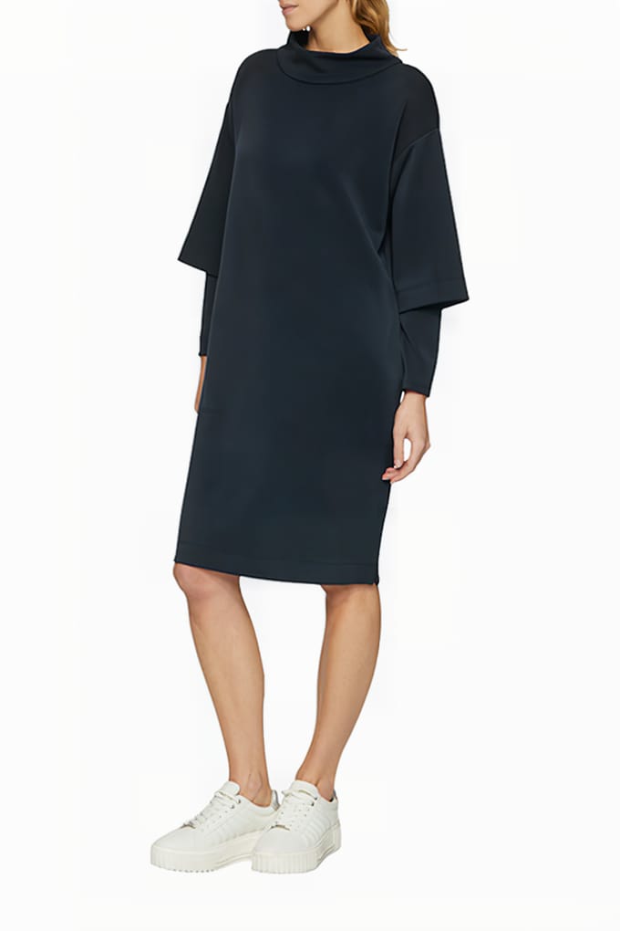 s.Oliver Kleider/einteiler Marine Maat: 36 | Midi Jurken Outlet | Dames | Blauw