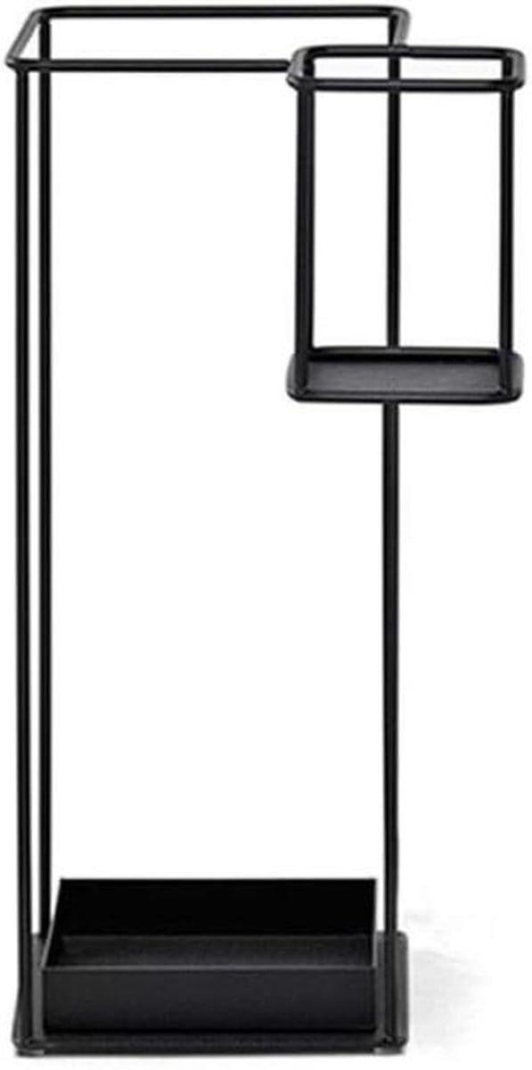 Paraplustandaard - Parapluhouder - Entree Organiseren - Grote Capaciteit - 60 cm Hoog - Zwart