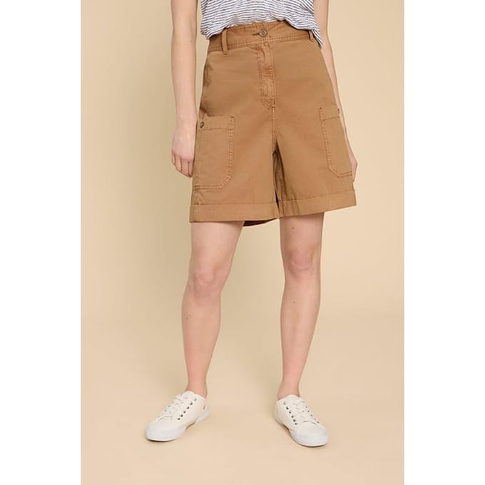 White Stuff Carlie Cargo Shorts Dark Natural Taglia: 8 | Pantaloncini Outlet | Donna