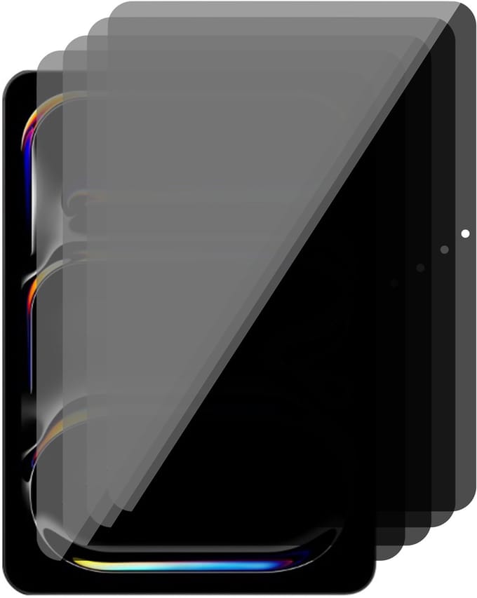 Privacy Screenprotector geschikt voor iPad Pro 13 inch 2024 - 4x Volledig Dekkend Glas Screen Protector