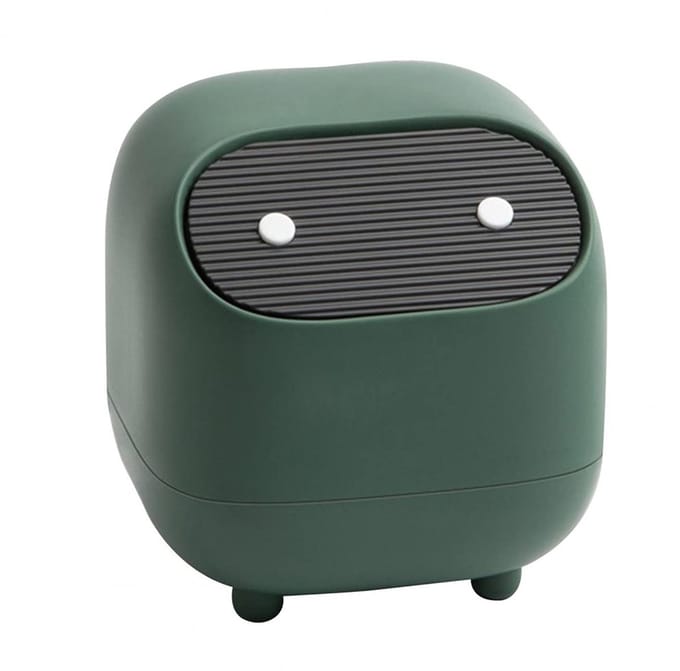 Dubbele Laag Push-type Mini Desktop Afvalbak - Ninja Vorm - Effectief Geuren Isoleren - Keuken Badkamer Bureau