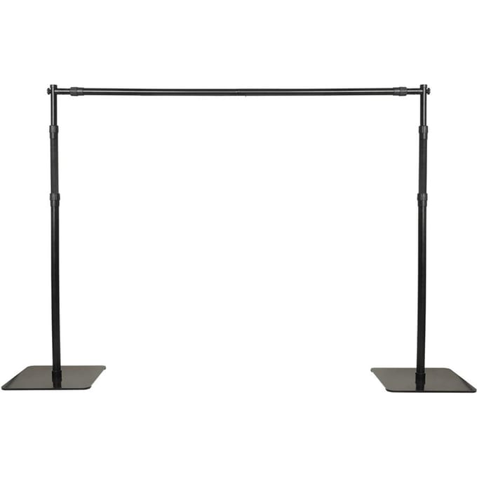 2.4x3 Meter/7.9x9.8ft Heavy Duty Studio Fotografie Achtergrond Ondersteuningssysteem Metalen Achtergrondstandaard black