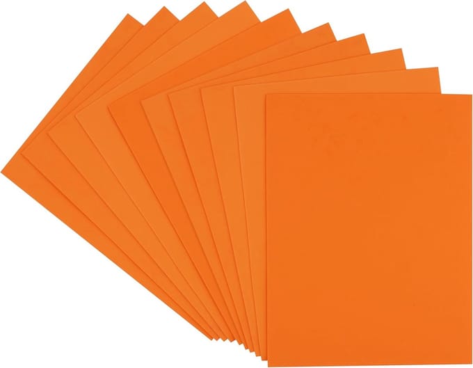Schuimrubberset - Knutselplaten - Doe-het-zelf projecten - 2 mm dik - 30 x 40 cm - Oranje