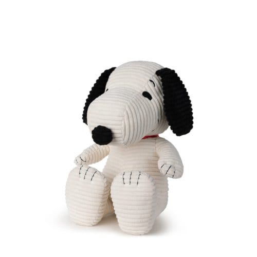 Snoopy eco corduroy knuffel, 27 cm, creme