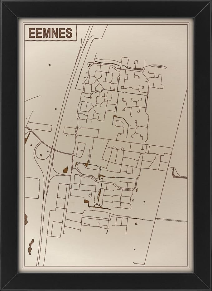 Houten stadskaart van Eemnes
