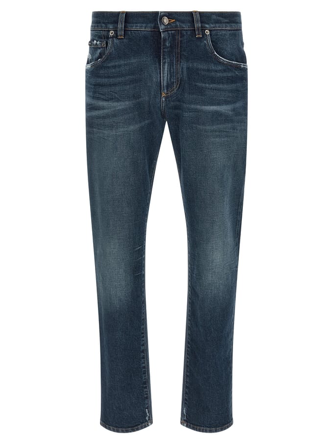 Dolce & Gabbana Blauw Katoenen Jeans Denim