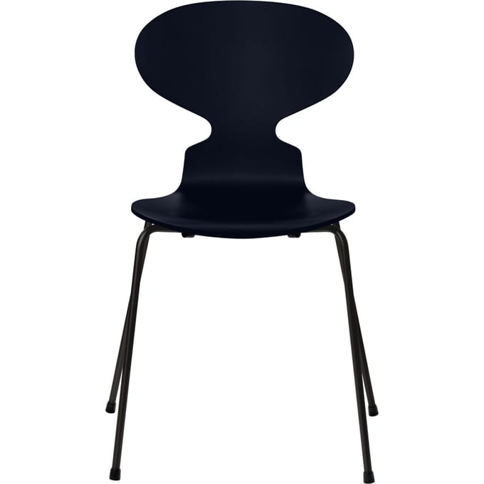 Fritz Hansen Ant Stoel - gelakt - midnightblue - zwart
