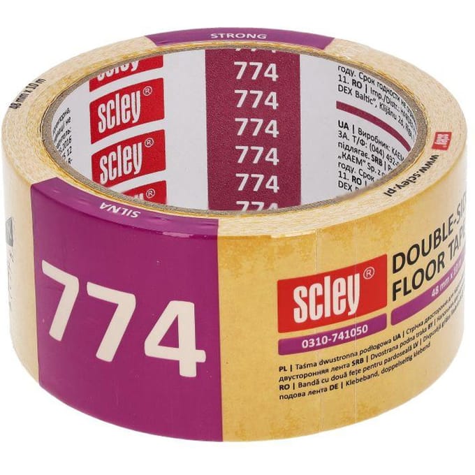 Dubbelzijdig Vloertape 48 mm x 5 m