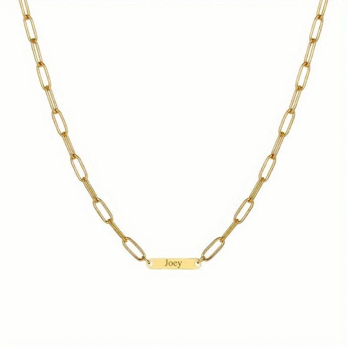 Schakelketting met 1 Naam Goud