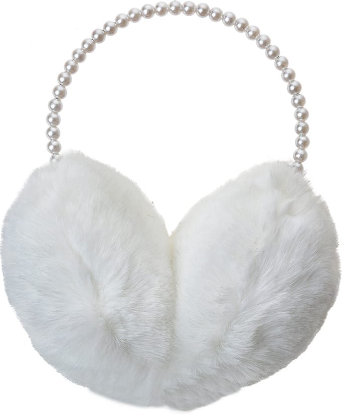 Clayre & Eef Oorwarmers Meisjes one size Wit Polyester
