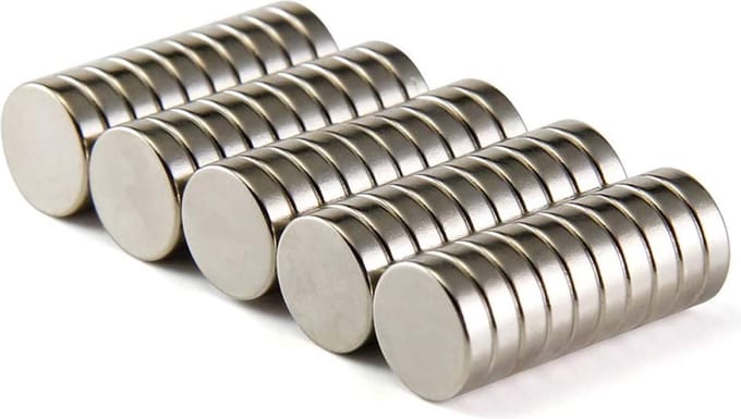 Brute Force - Platte Sterke Magneten - Rond - 10 x 5 mm - Koelkast magneten - 60 Stuks