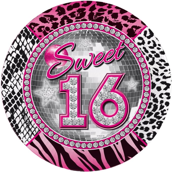 Sweet 16 Borden - 8 stuks