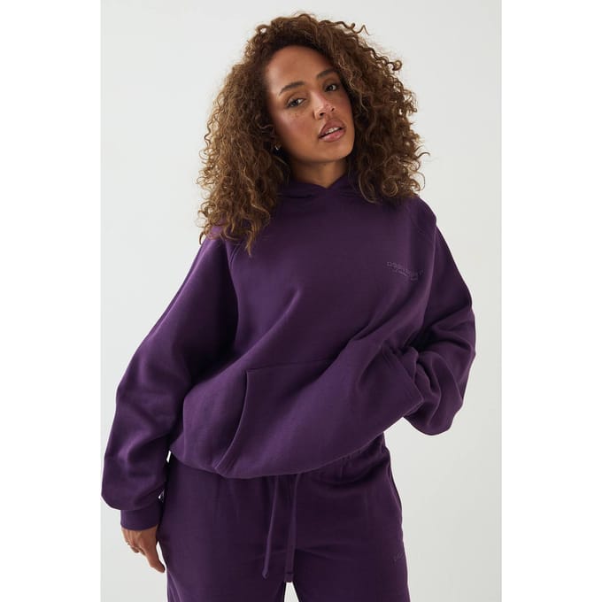 Dames DSGN Studio Sport Training Club Oversized Hoodie | Blackcurrant | Maat: XS