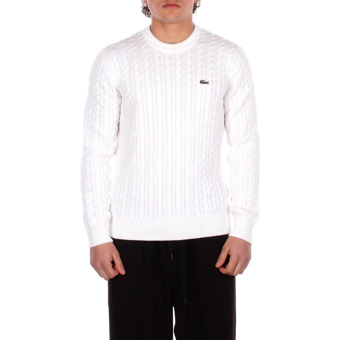 Lacoste herentrui katoen - O-hals - bloemwit