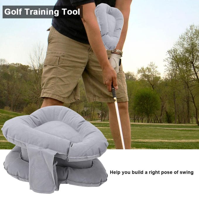 Aide d'entraînement au golf Gonflable Entraîneur de bras de swing Outil d'entraînement Équipement d'entraînement Accessoire de golf gray