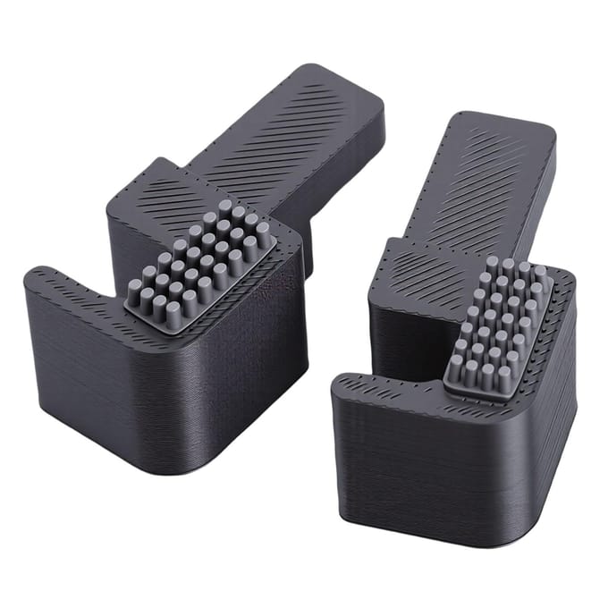 2 stuks Nozzle Wiper Geschikt voor Bambu Lab P2S 3D-printer Aluminiumlegering Basis 4 stuks Siliconen Borstels Hittebestendig black