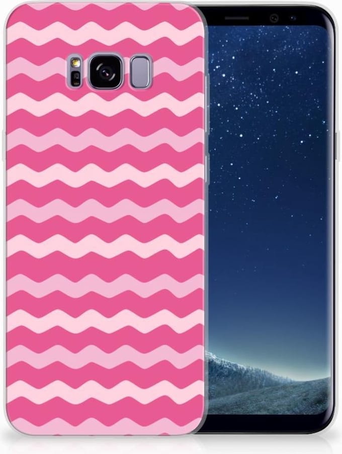 TPU Hoesje voor Samsung Galaxy S8 Plus TPU bumper Waves Pink