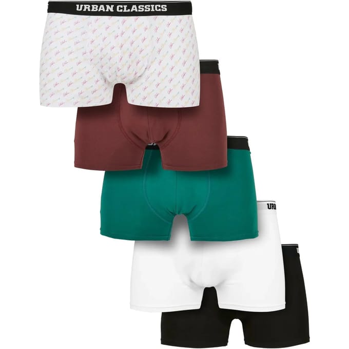 Urban Classics Boxershorts set -S- Organic 5-Pack script Multicolours