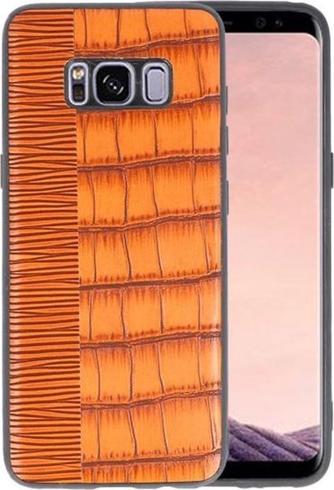 Croco Bruin hard case hoesje voor Samsung Galaxy S8