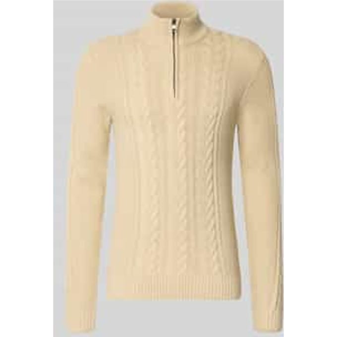 Gebreide pullover met ritssluiting, model 'BASIM'