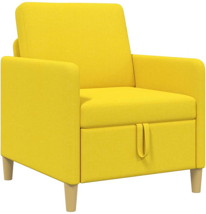 vidaXL - Sofa - met - Opbergruimte - Licht - Geel - 72 - x - 78 - x - 87 - cm - Polyester