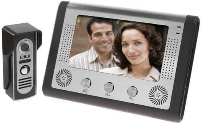 Video Deurintercom Kit - Deurbel Intercom - Veiligheid Thuis - Nachtzicht Kleur - 7 inch Scherm - Zilver