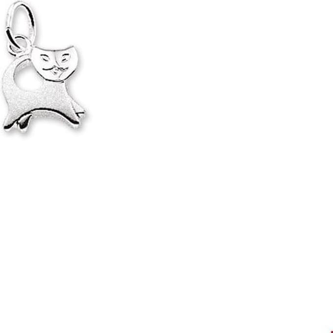 hanger poes poli/mat zilver gerhodineerd