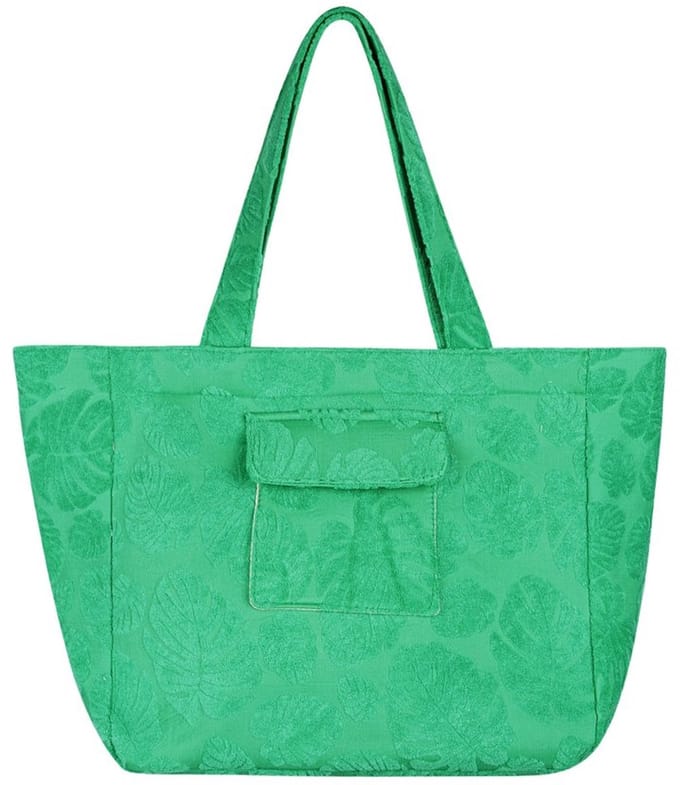 Grote Strandtas Dames Groen - Shopper Tote Bag - Ruime Schoudertas Zomertas