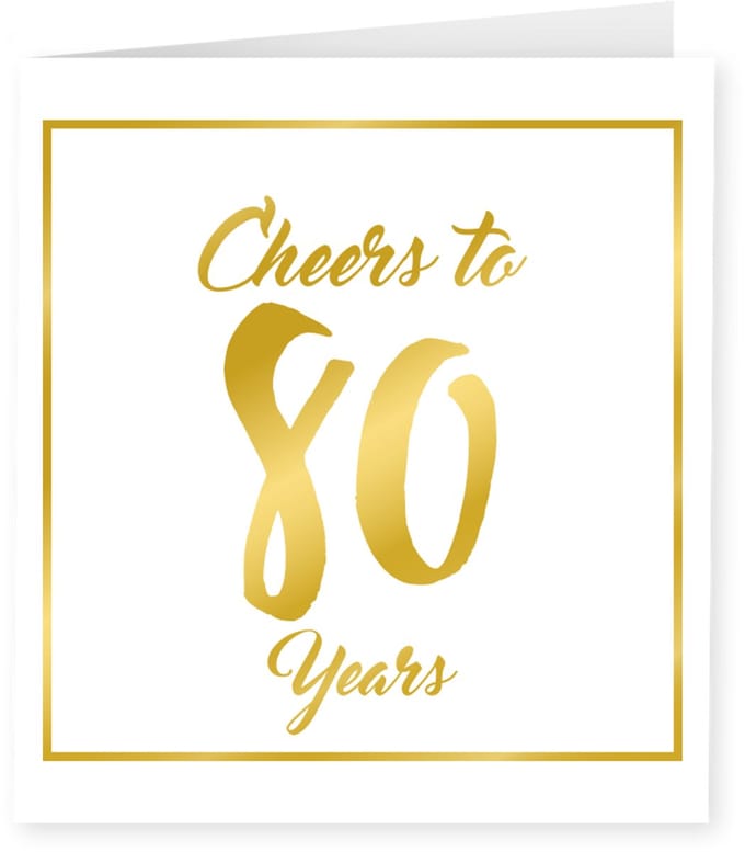 Gold white cards - 80 years