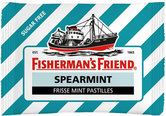 3x Fishermansfriend Zak Spearmint Suikervrij 25 gr