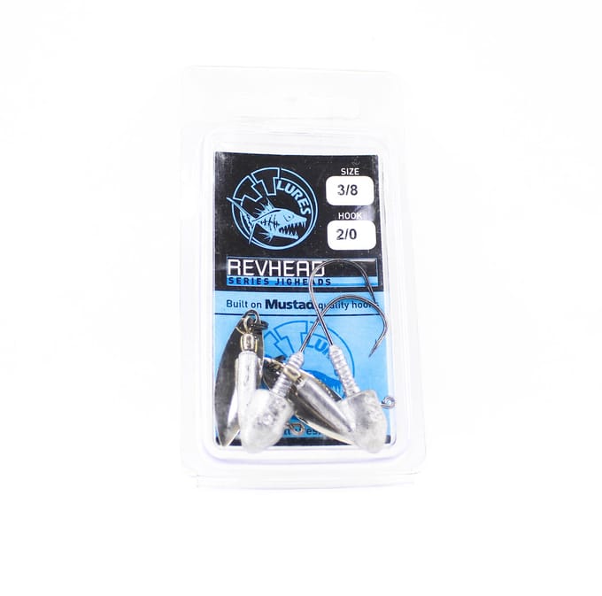 Tackle Tactics TT Rev Head Jig Head Nikkel Wilg 3/8 oz 2/0 (4012)