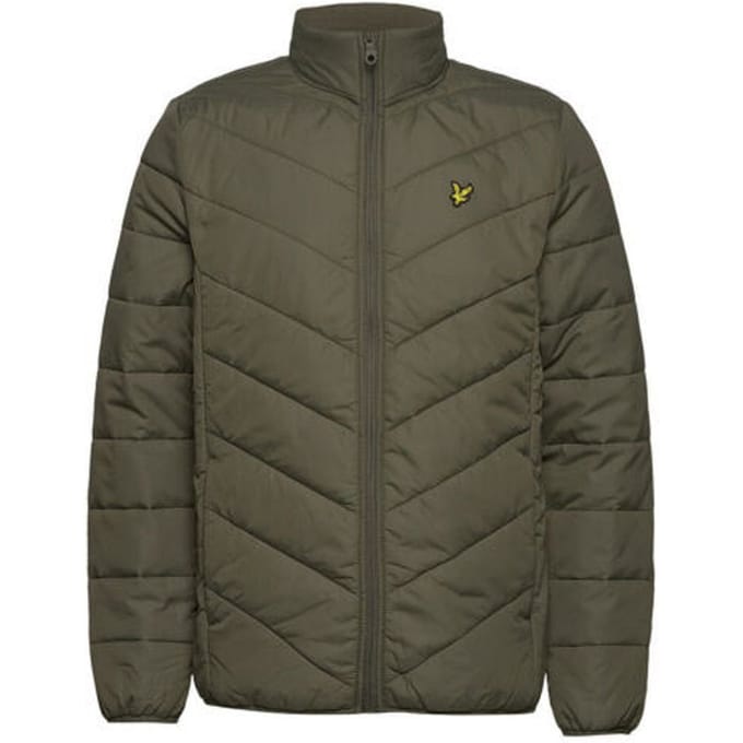 Lyle & Scott Logo Heren Khaki Gewatteerde Jas