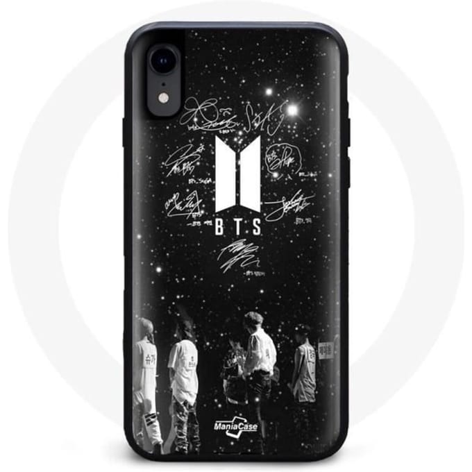 Hoesje - BTS - Iphone XS - Flexibel - Zwart - Leden van de groep BTS