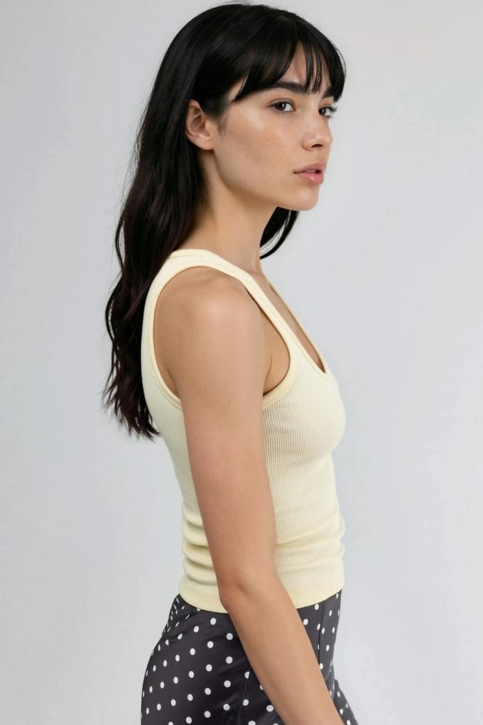 Mouwloze U-hals Modal Katoen Tanktop