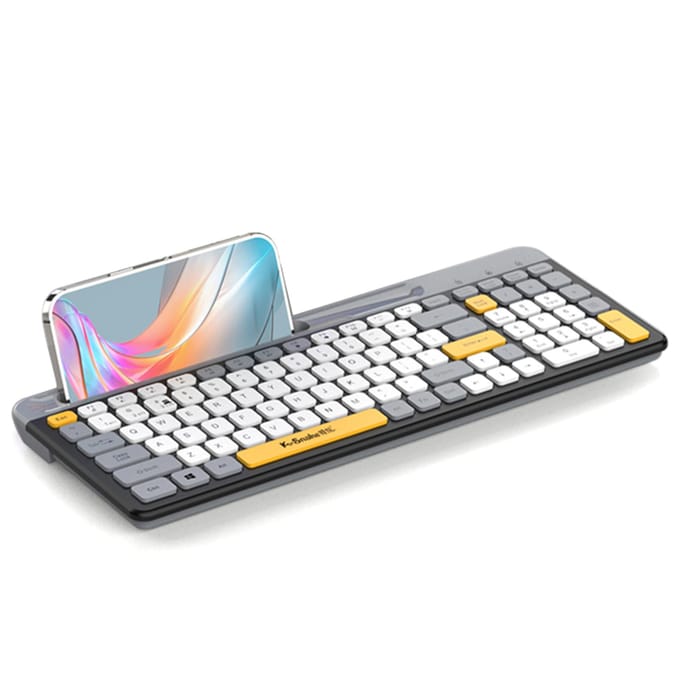 Clavier mécanique sans fil K100 2,4 GHz, 100 touches, Bluetooth, double mode, rechargeable, ultra-fin grise