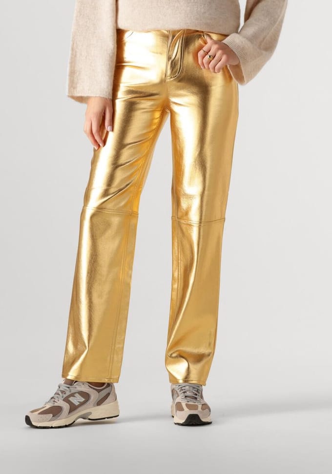 EDITED Oona Trousers Broeken Dames - Goud - Maat 38