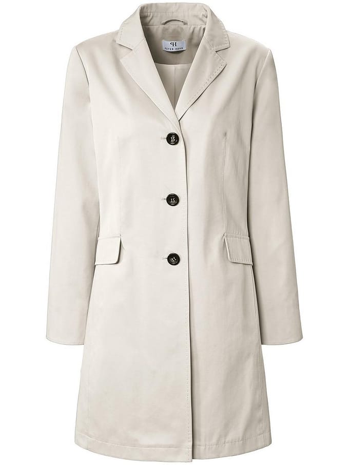 Lang vest revers­kraag Van Peter Hahn beige